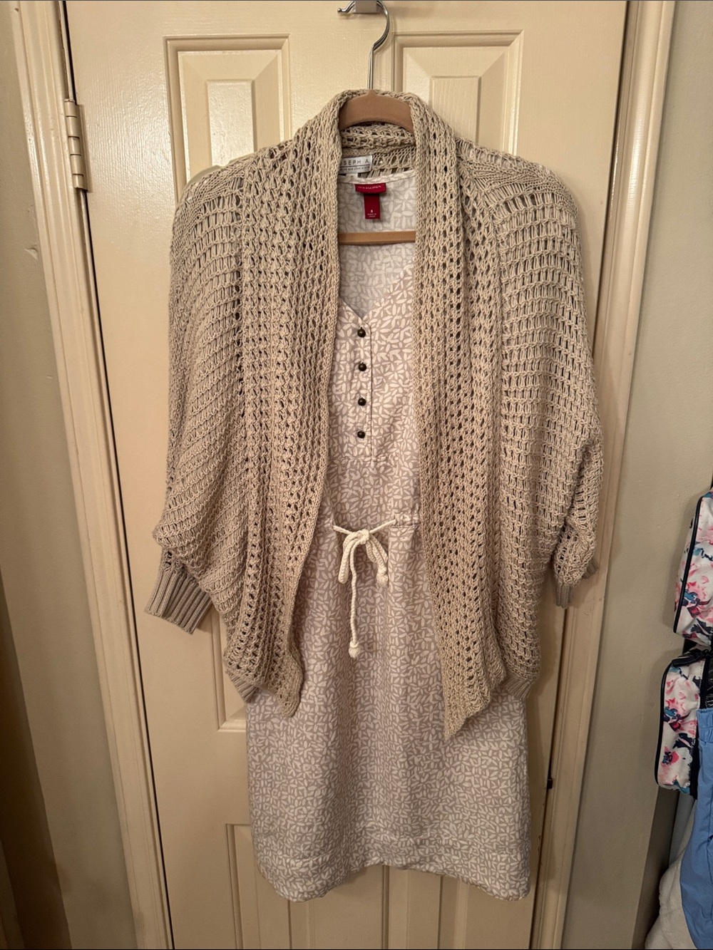 Dress/Open Front Sweater Outfit